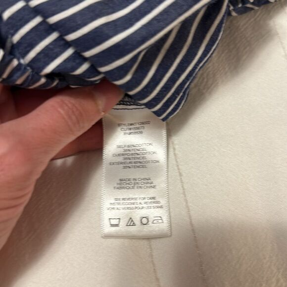 Kut from the Kloth Navy and White Striped Shirt - Picture 7 of 7